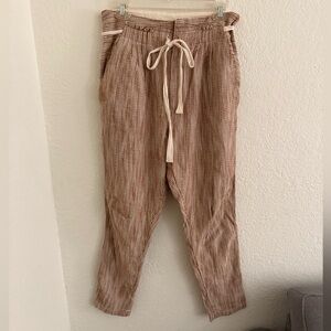 Free People Beige Corduroy Joggers